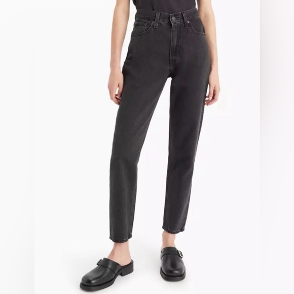 Levi's Denim - Levi’s Premium 80S Mom Jeans High-Waist Black 100% Cotton Size 28